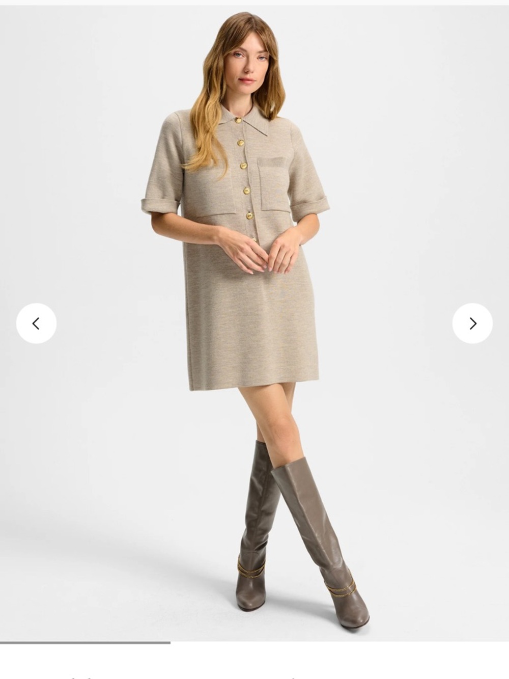 Veronica Beard Madden Marino Wool Shirtdress size Medium